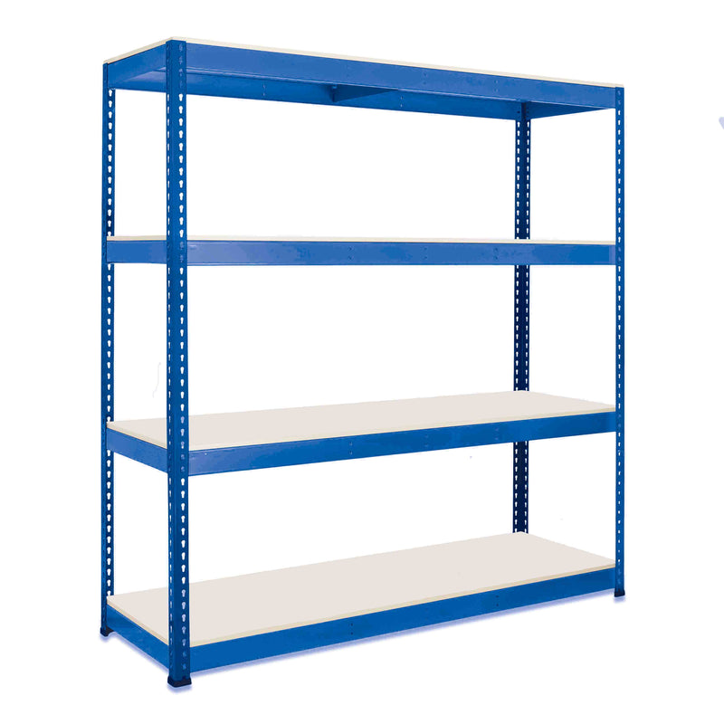 5x SX400 Industrial Shelving - 1677mm High - 400kg - Melamine - Blue