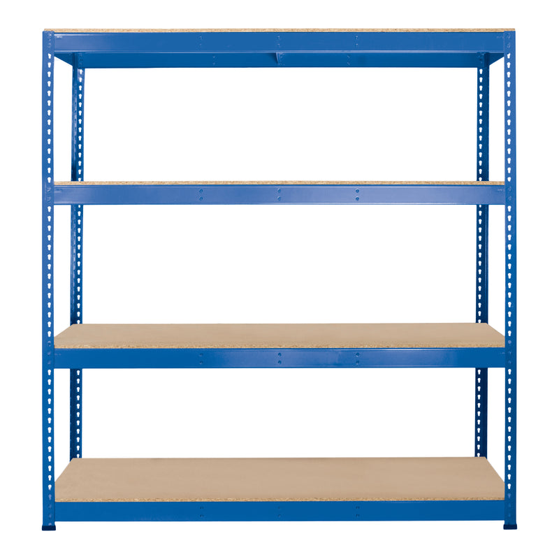 3x SX400 Industrial Shelving - 2440mm High - 400kg - Chipboard - Blue