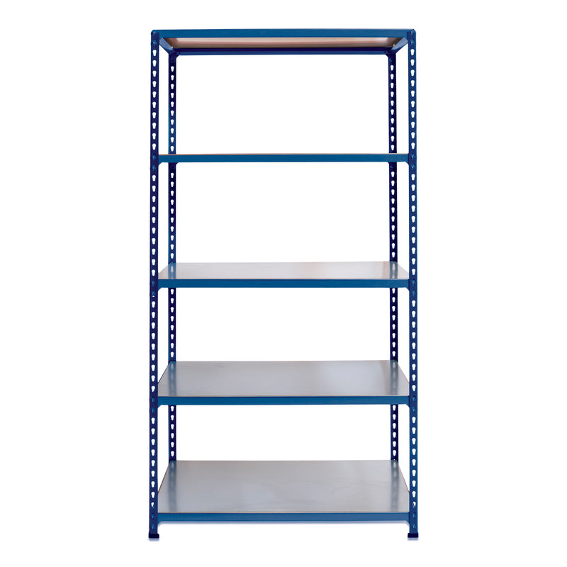 5x SX200 Industrial Shelving - 1830mm High - 200kg - Steel - Blue