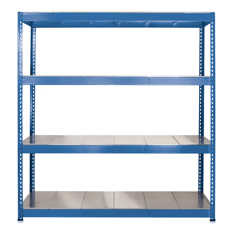 5x SX400 Industrial Shelving - 1980mm High - 400kg - Steel - Blue