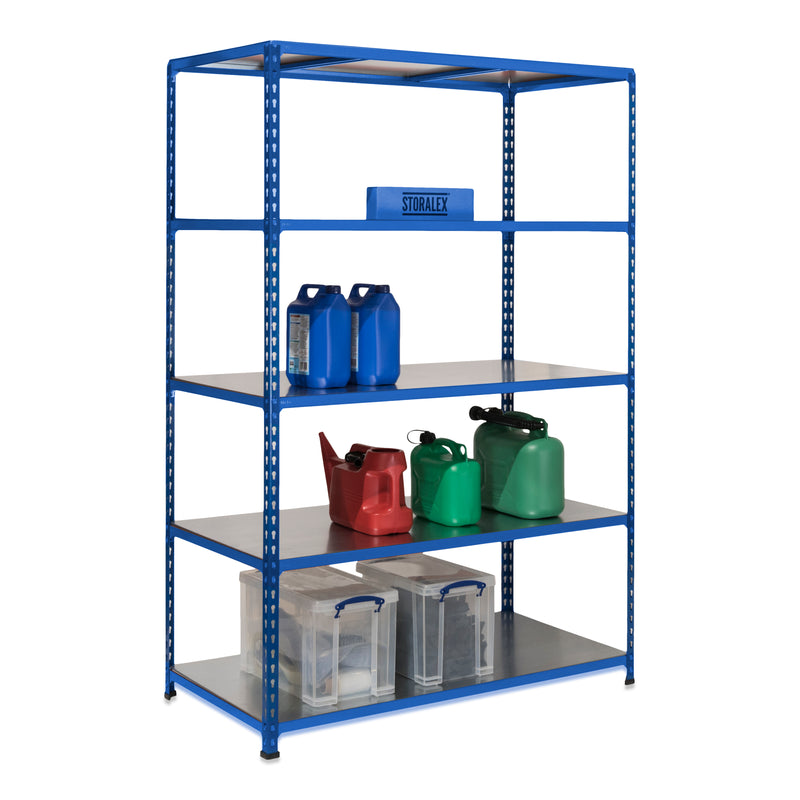 1x SX200 Industrial Shelving - 1830mm High - 200kg - Steel - Blue