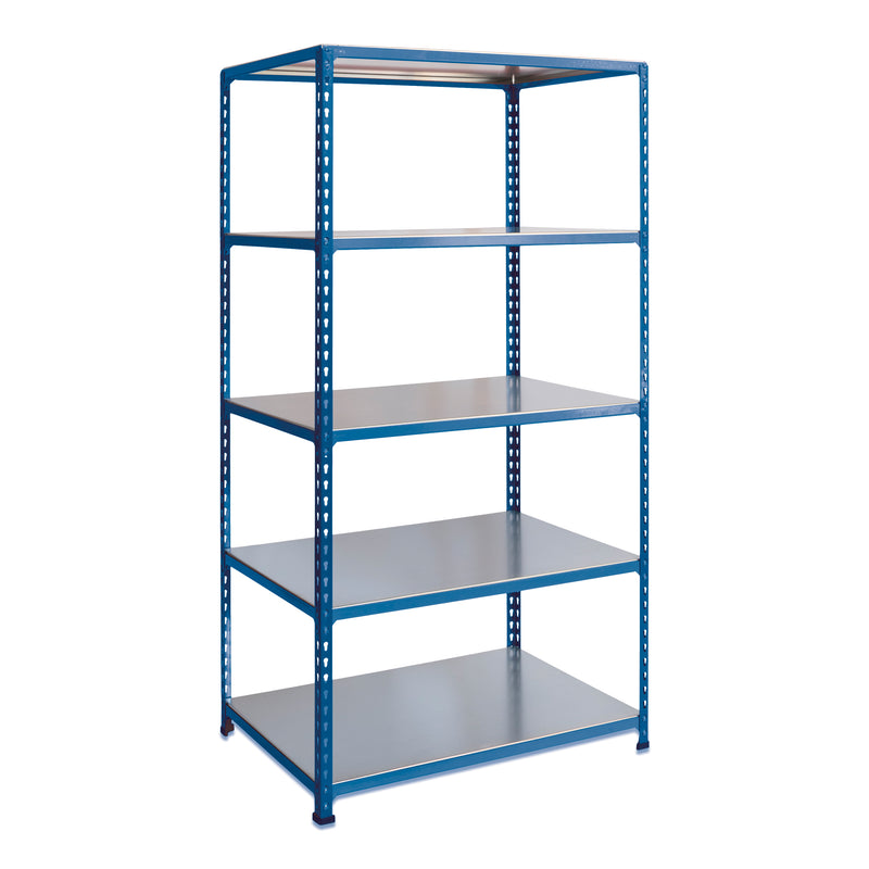 4x SX200 Industrial Shelving - 1830mm High - 200kg - Steel - Blue