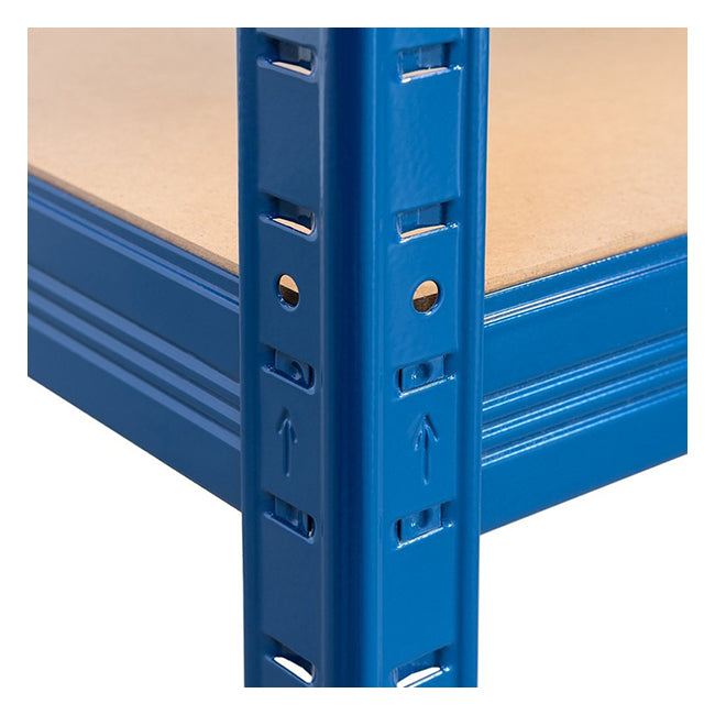 1x VRS Shelving Unit - 1600mm High - Blue with 8x 60L Wham Plastic Storage Boxes