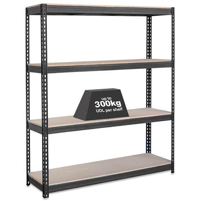 1x CRW Industrial Shelving - 2200mm High - 500kg - Grey