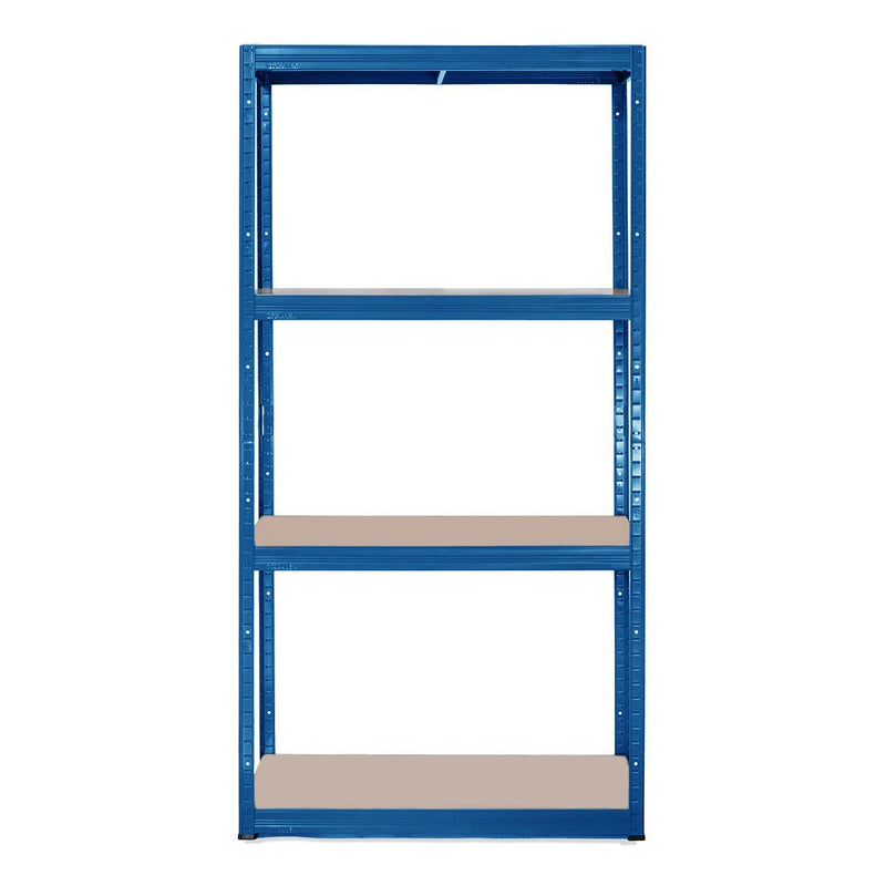 1x VRS Shelving Unit - 1600mm High - Blue with 12x 60L Wham Plastic Storage Boxes