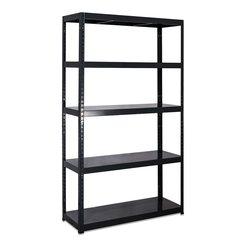 2x MT Metal Garage Shelving - 1800mm High - 90/130kg - Black