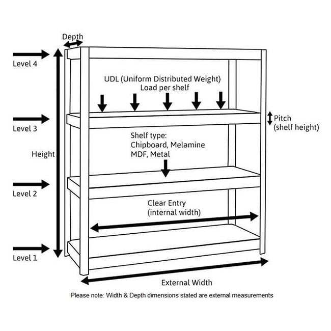 2x CRW Heavy Duty Shelving - 2200mm High - Grey with 8x 37L Wham DIY Plastic Storage Boxes