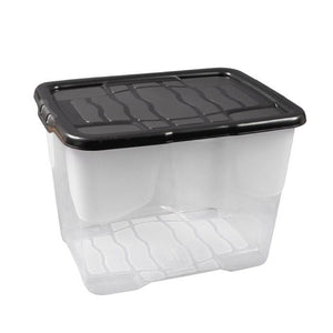 24L Strata Curve Plastic Storage Boxes - Clear