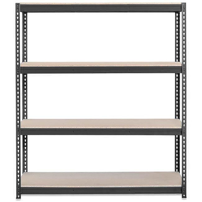 1x CRW Heavy Duty Shelving - 2200mm High - Grey with 12x 37L Wham DIY Plastic Storage Boxes